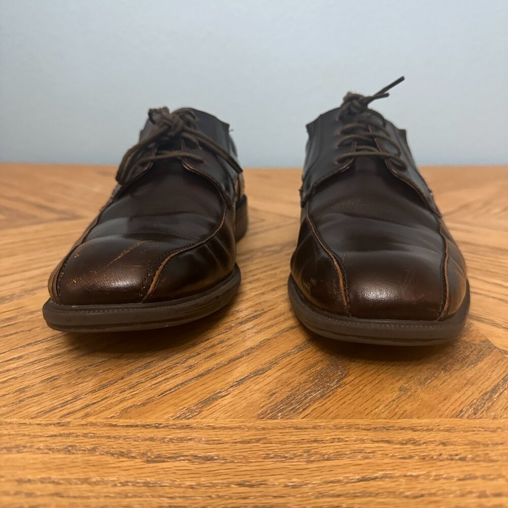 Florsheim Brown Leather Dress Shoes Lace Up Bicycle Toe Oxford Mens Size 12D - Picture 5 of 9